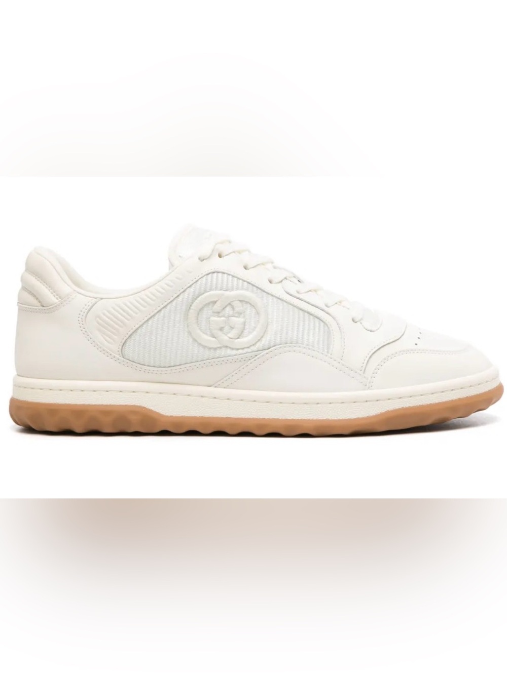 Gucci MAC80 Off-White Leather Low-Top Sneaker with Gum Sole